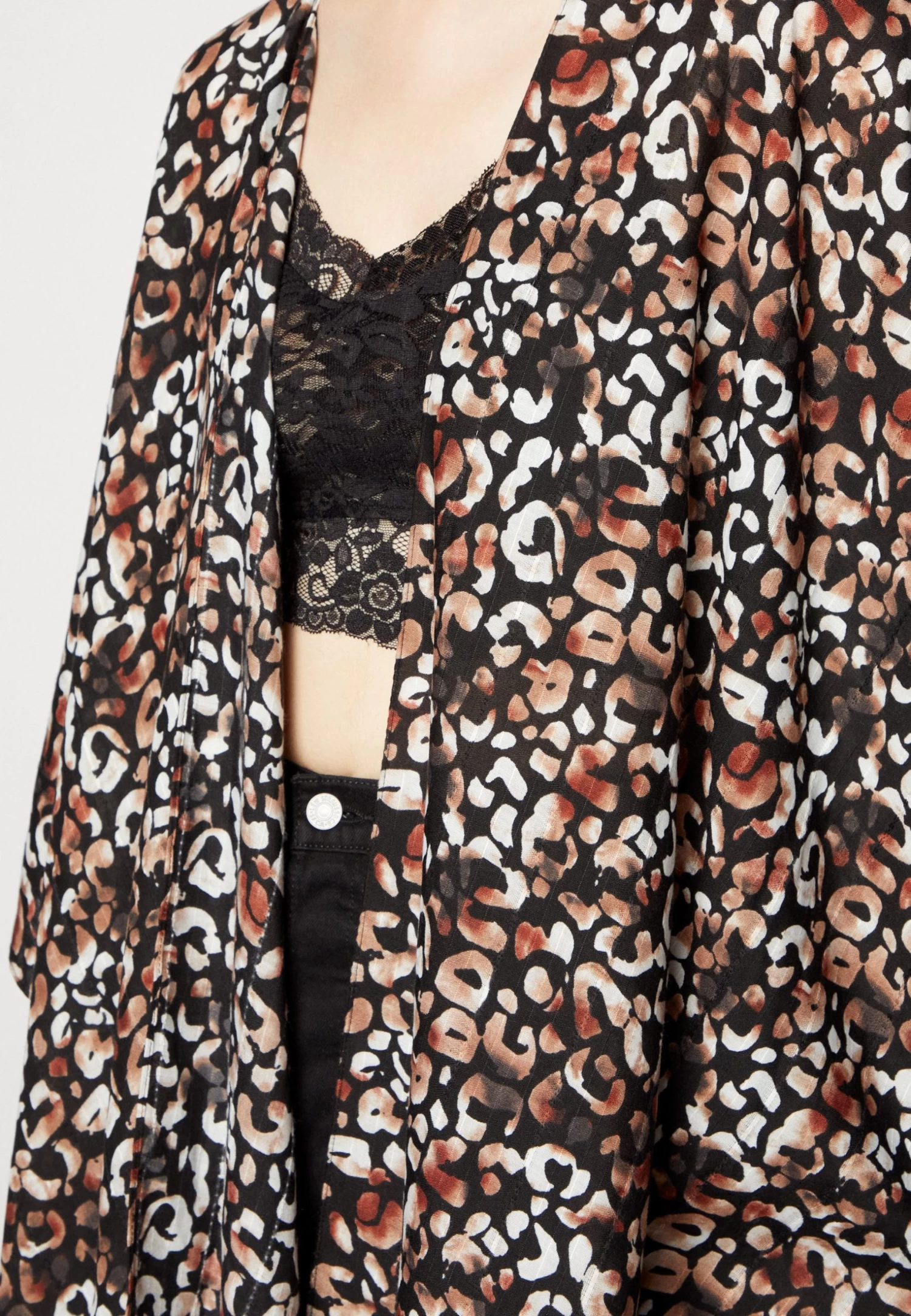 Anna Field Poncho - Brown/Black - Imagen 6