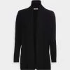 Anna Field Ribbed Fold Collar - Chaqueta De Punto - Black