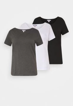 3Er Pack- Camiseta Básica - White/Black/Dark Grey