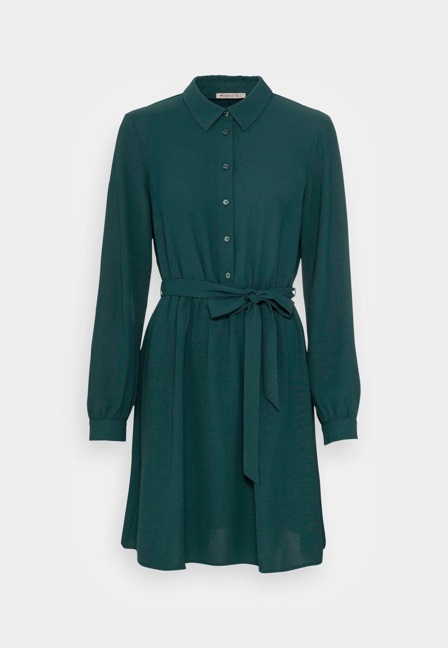 Anna Field Vestido Camisero - Dark Green - Imagen 4