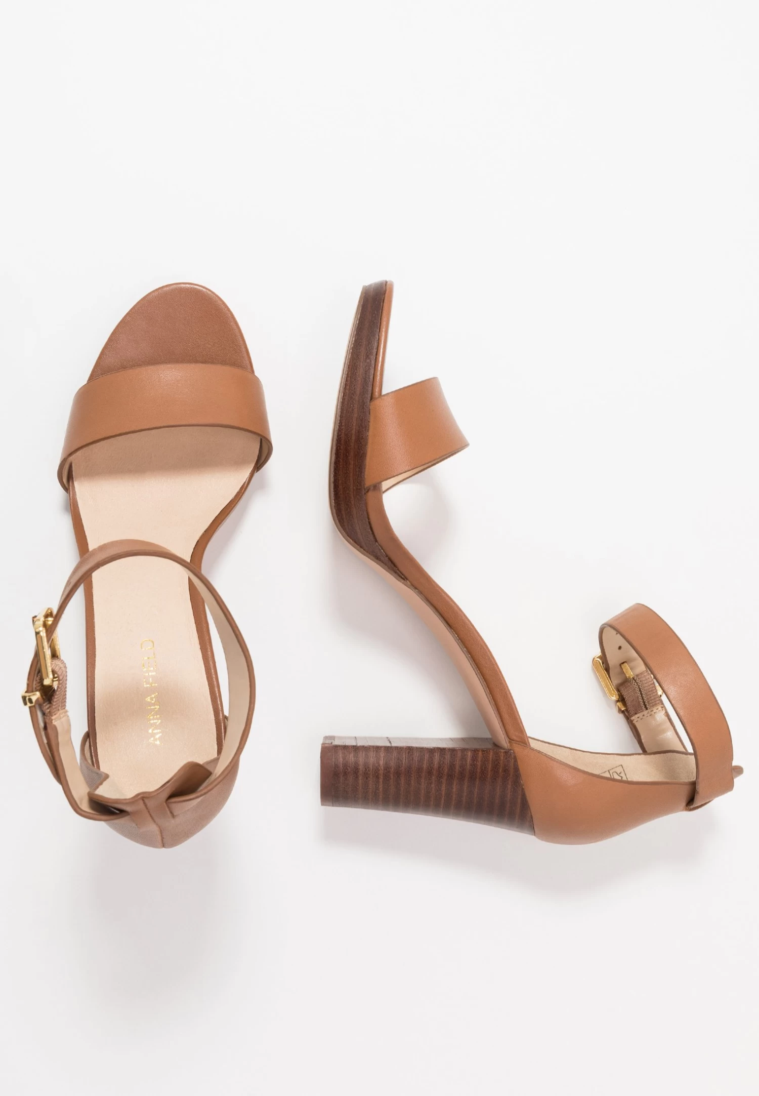 Anna Field Leather- Sandalias De Tac贸n - Cognac - Imagen 4