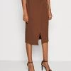Anna Field Falda Cruzada - Dark Brown
