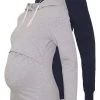 2 Pack Nursing Hoodie - Jersey Con Capucha - Light Grey/Dark Blue