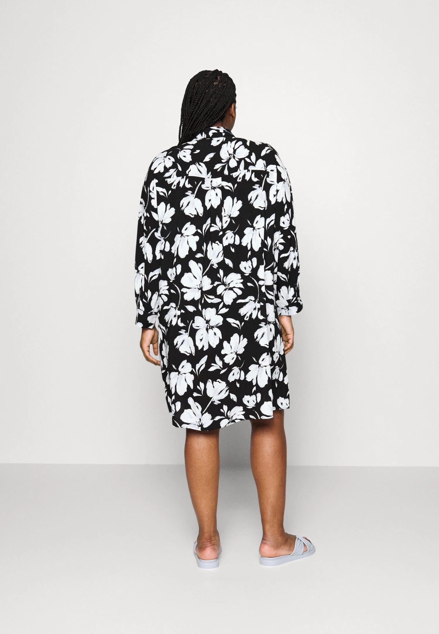 Vestido Camisero -Black/White - Imagen 3