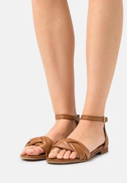Leather - Sandalias - Cognac