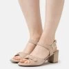 Leather- Sandalias - Beige