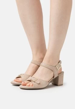 Leather- Sandalias - Beige