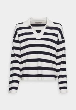 Anna Field Jersey De Punto - Off-White/Dark Blue