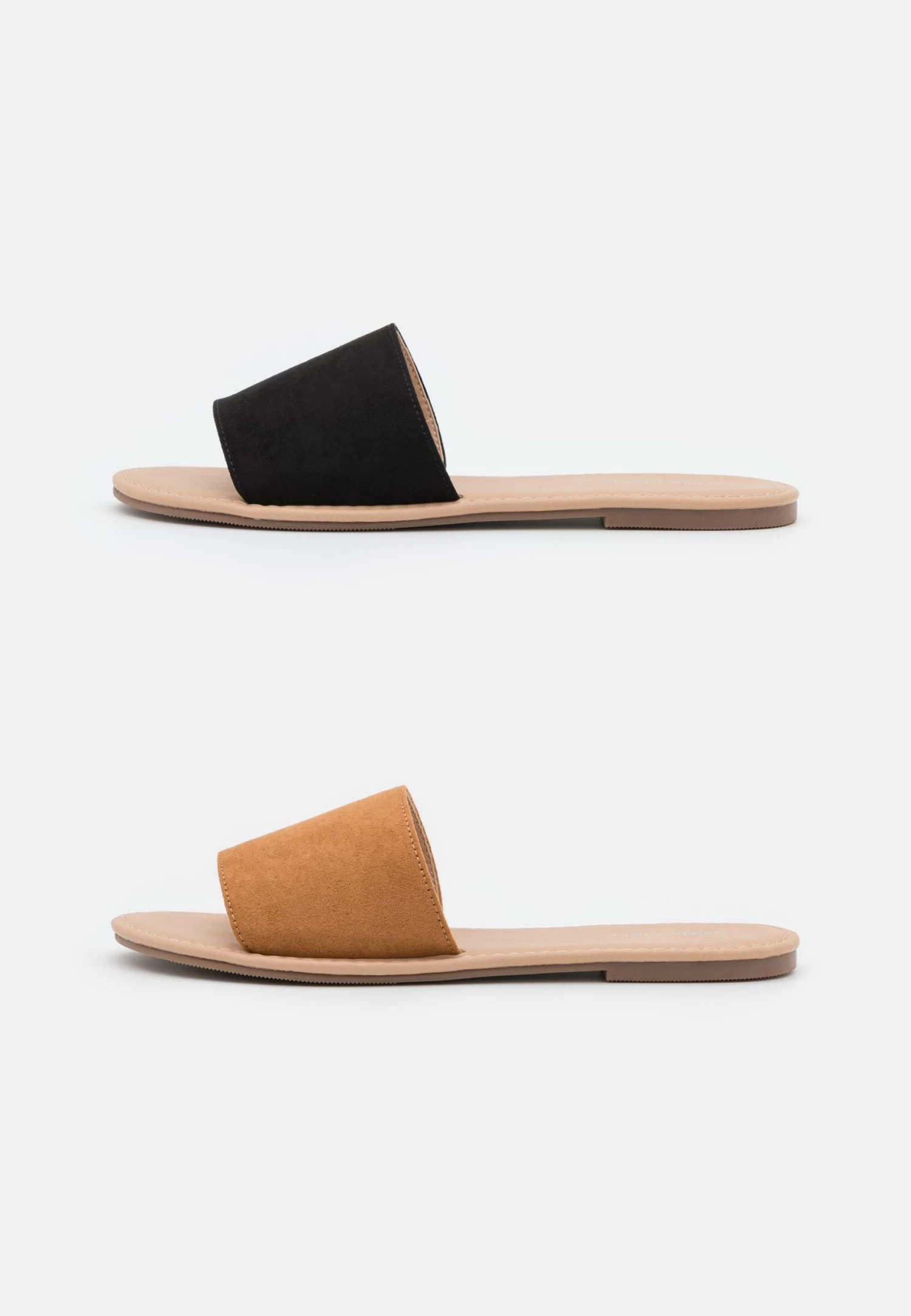 Anna Field 2 Pack - Sandalias Planas - Black/Cognac - Imagen 2