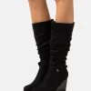 Anna Field Botas De Cuña - Black