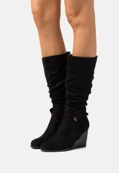 Anna Field Botas De Cuña - Black