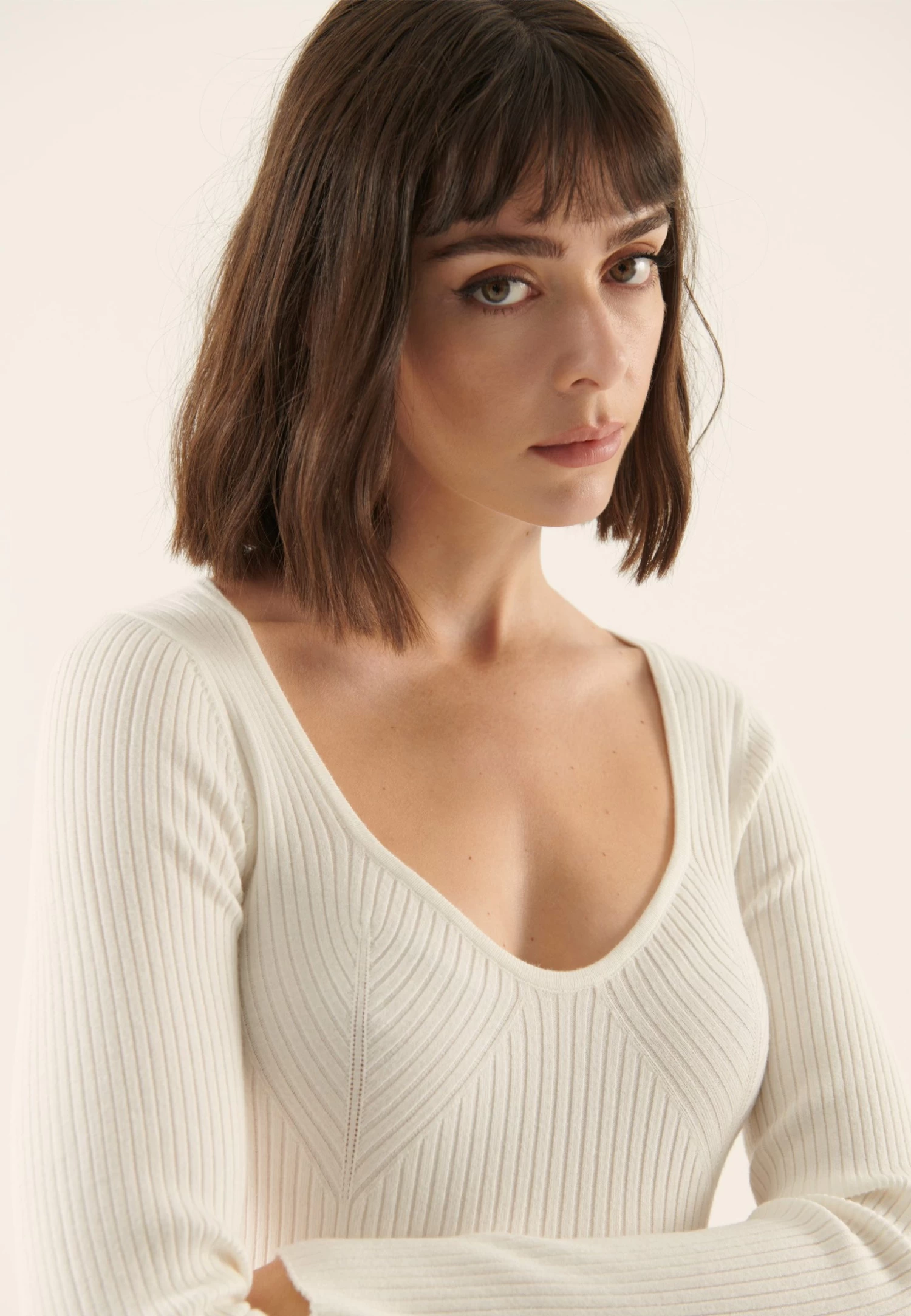 Anna Field Jersey De Punto - Off-White - Imagen 6