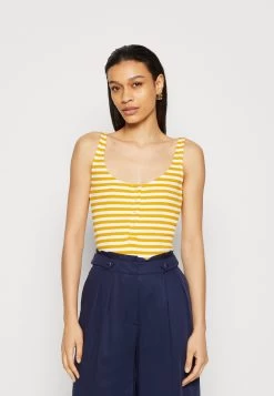 Anna Field Top - White/Yellow
