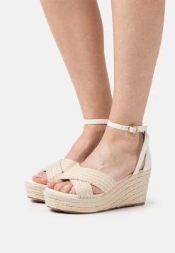 Sandalias Con Plataforma - Beige