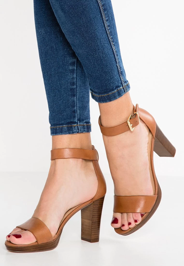 Anna Field Leather- Sandalias De Tac贸n - Cognac