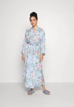 Anna Field Floral Robe - Albornoz - Blue