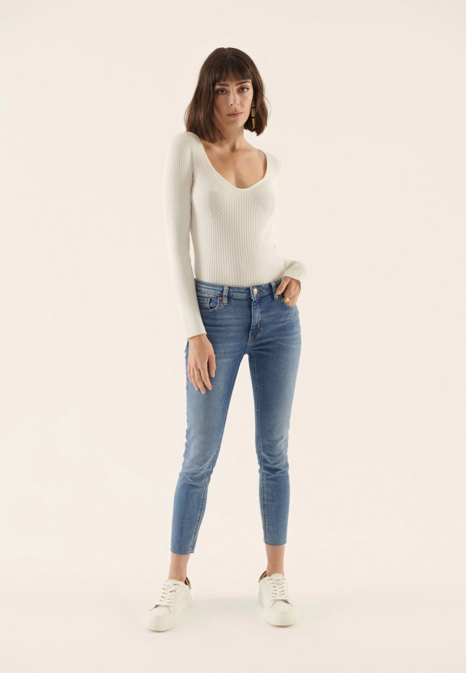Anna Field Jersey De Punto - Off-White - Imagen 2