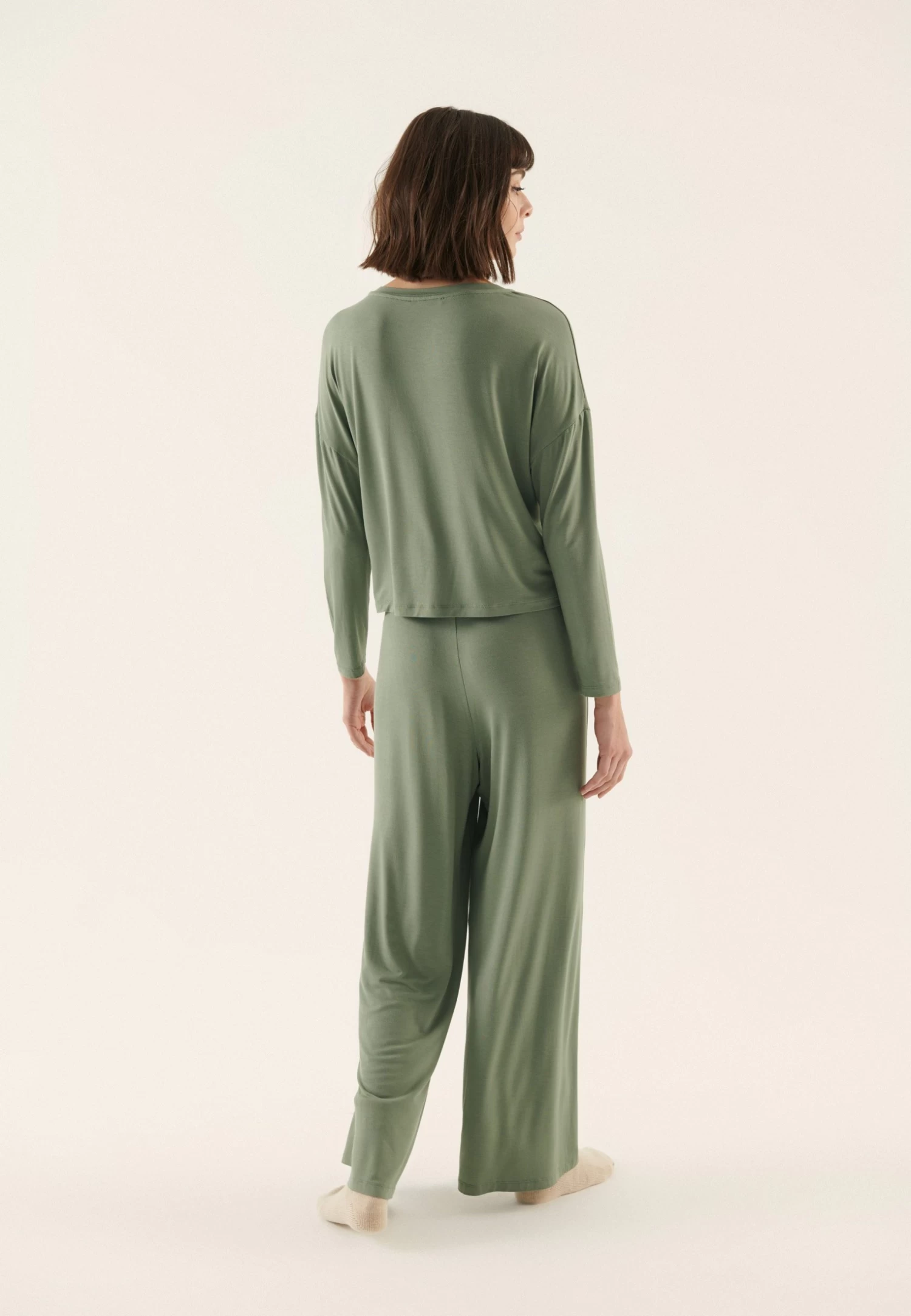 Anna Field Wide Leg - Pijama - Khaki - Imagen 5
