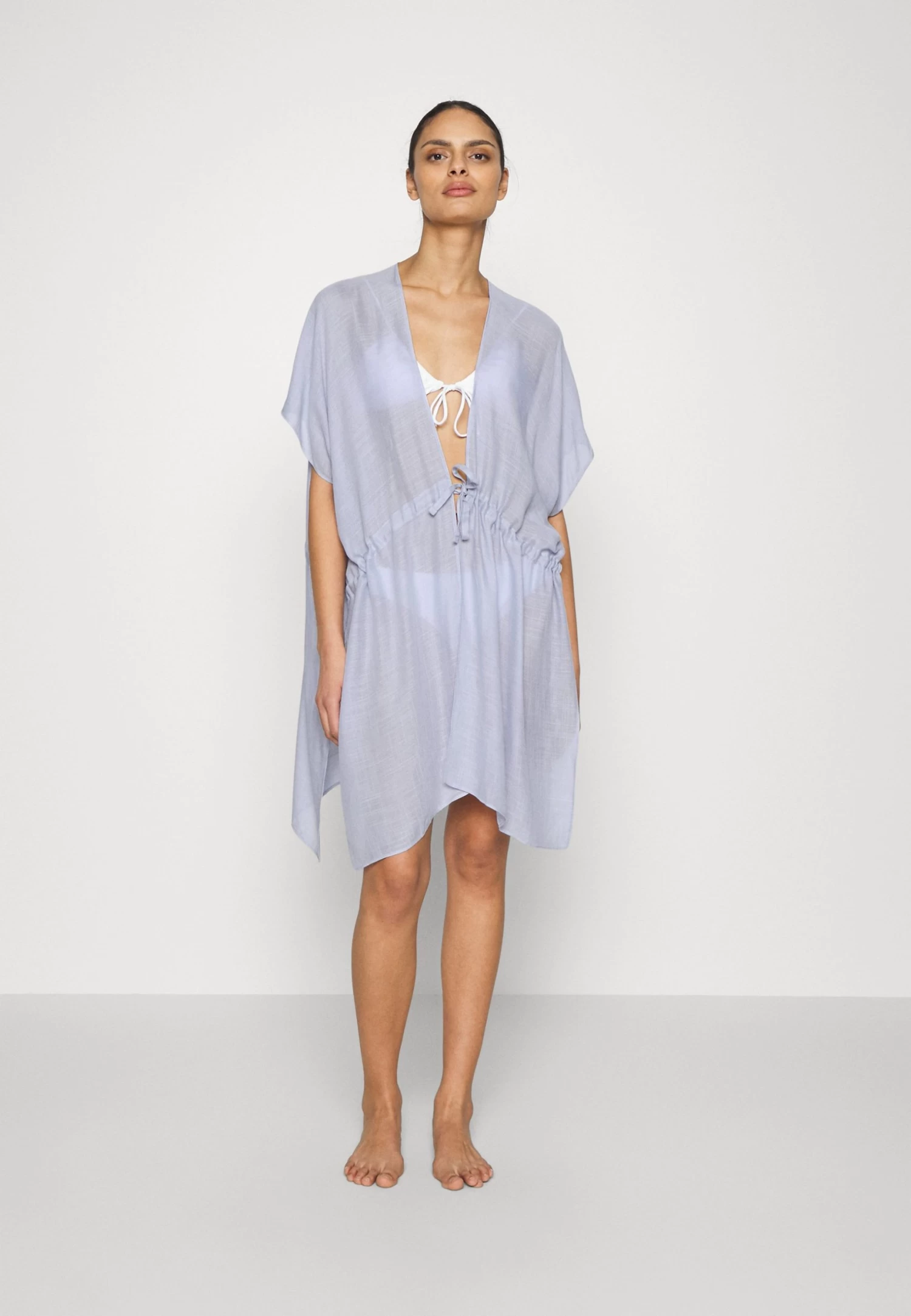 Anna Field Printed Short Kimono / 606 - Khaki_003 - Off-White - Complementos De Playa - 502 - Blue