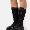 Anna Field Leather - Botas Con Cordones - Black