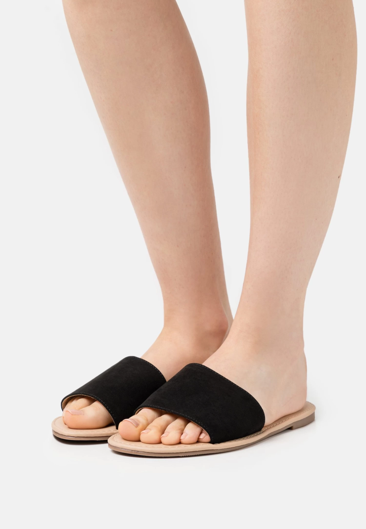 Anna Field 2 Pack - Sandalias Planas - Black/Cognac