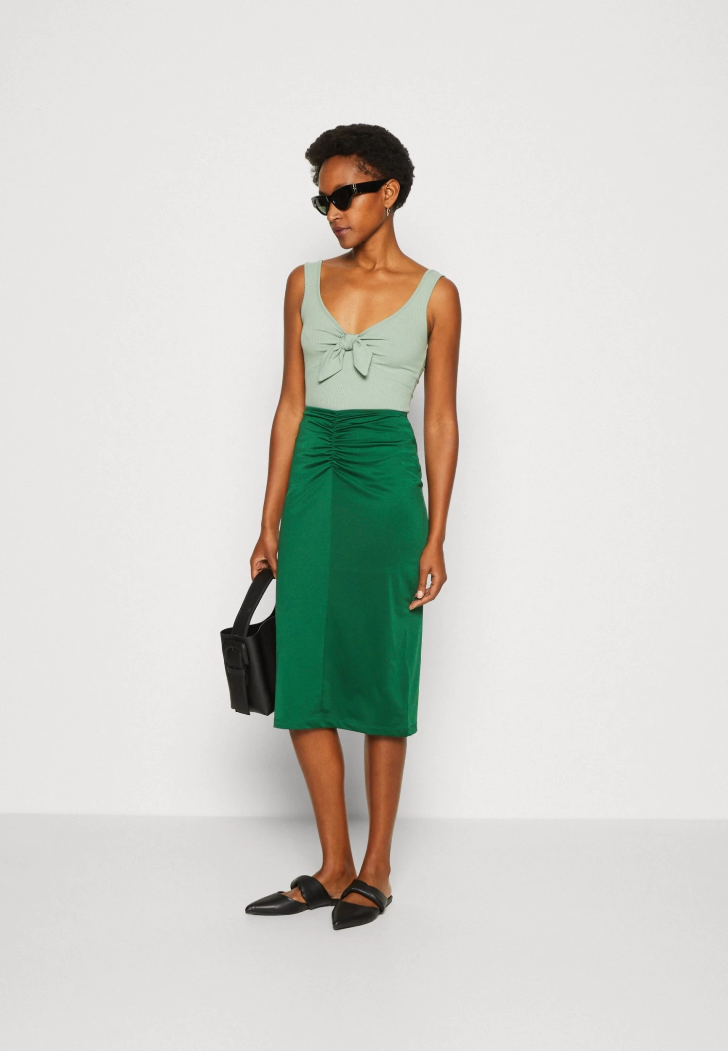 Anna Field Falda De Tubo - Dark Green - Imagen 2
