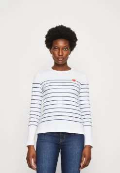 Anna Field Camiseta De Manga Larga - White/Dark Blue