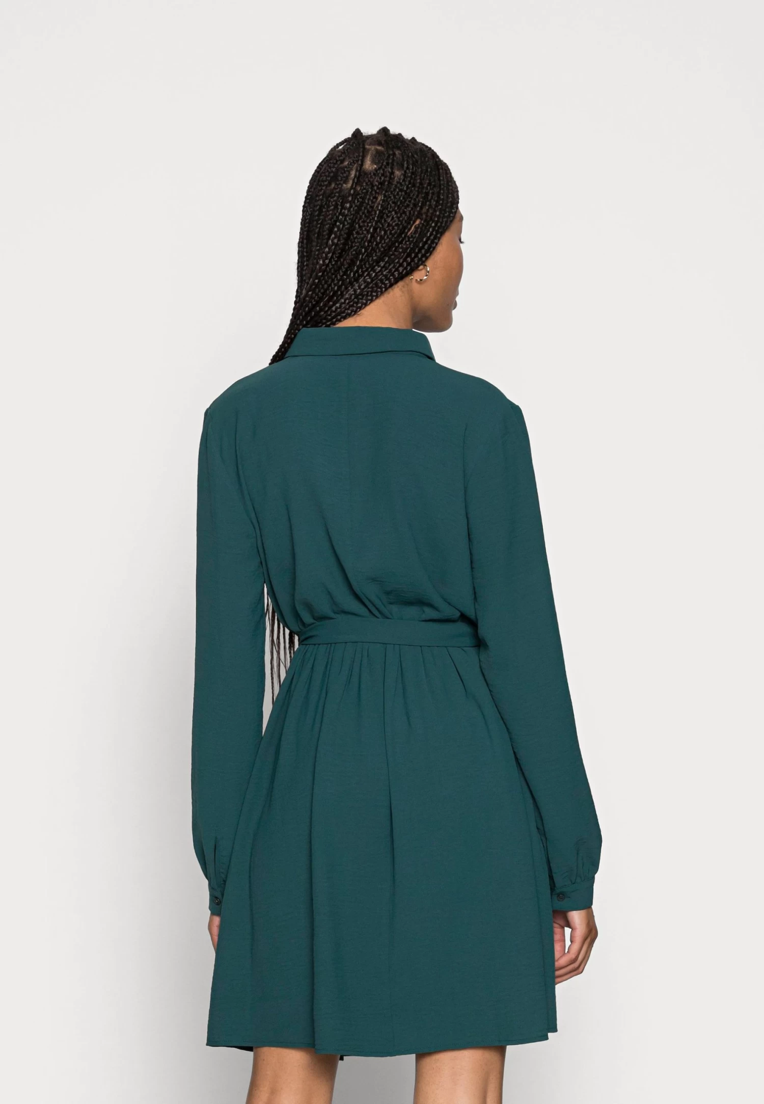 Anna Field Vestido Camisero - Dark Green - Imagen 3