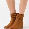 Anna Field Winter Boot - Botines De Cuña - Cognac